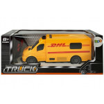 Dodávka DHL so zvukom a svetlami RC - žltá